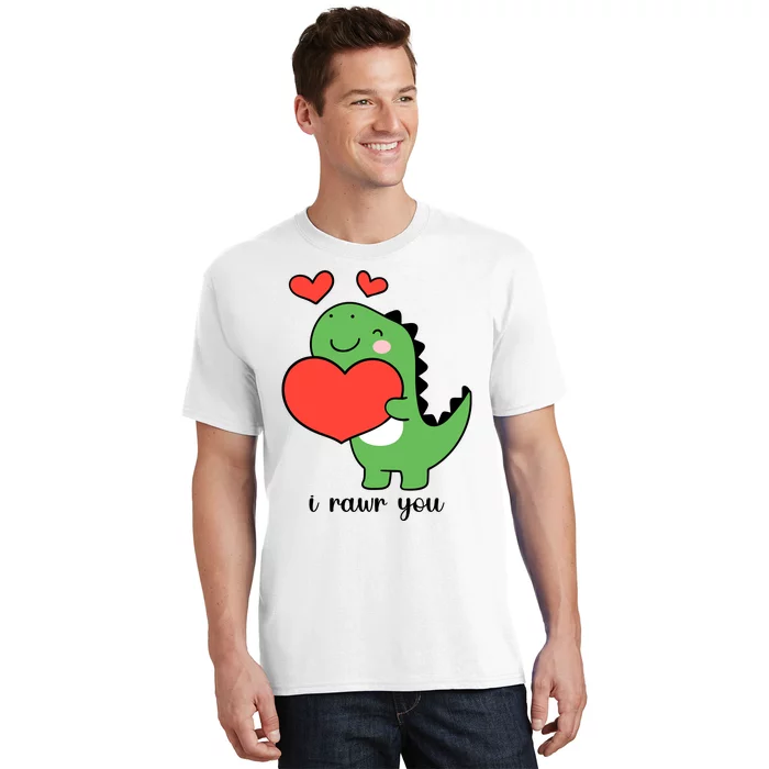 I Rawr You Cute Dinosaur Love Valentines Day T-Shirt