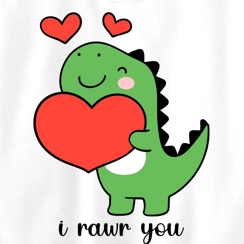 I Rawr You Cute Dinosaur Love Valentines Day Kids Sweatshirt