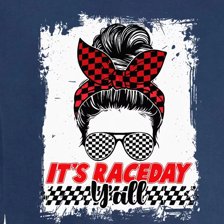 Its Raceday Yall Dirt Track Racing Race Car Lover Women Girl Garment-Dyed Sweatshirt