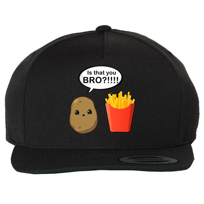 Is That You Bro Funny Cute French Fries Wool Snapback Cap