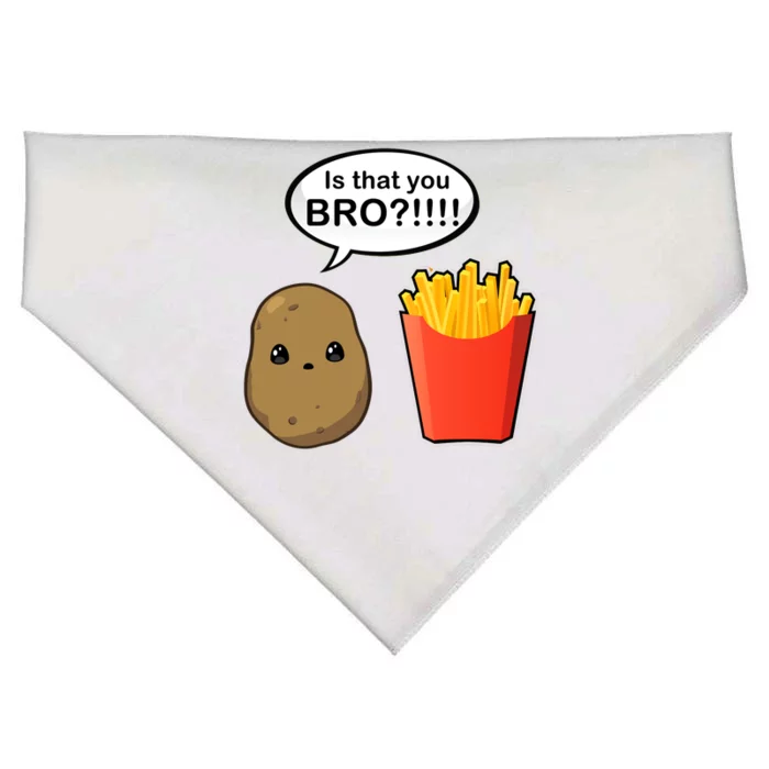 Is That You Bro Funny Cute French Fries USA-Made Doggie Bandana