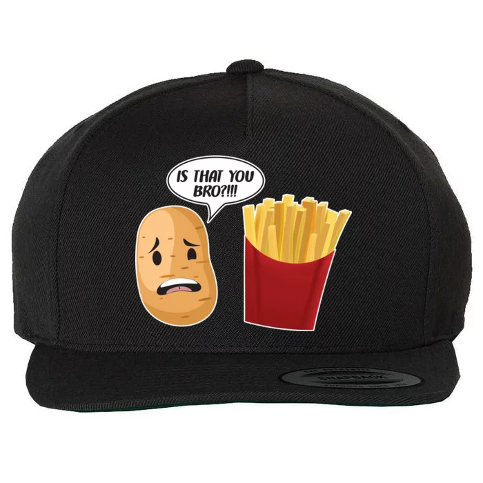 Is That You Bro Funny French Fries Wool Snapback Cap