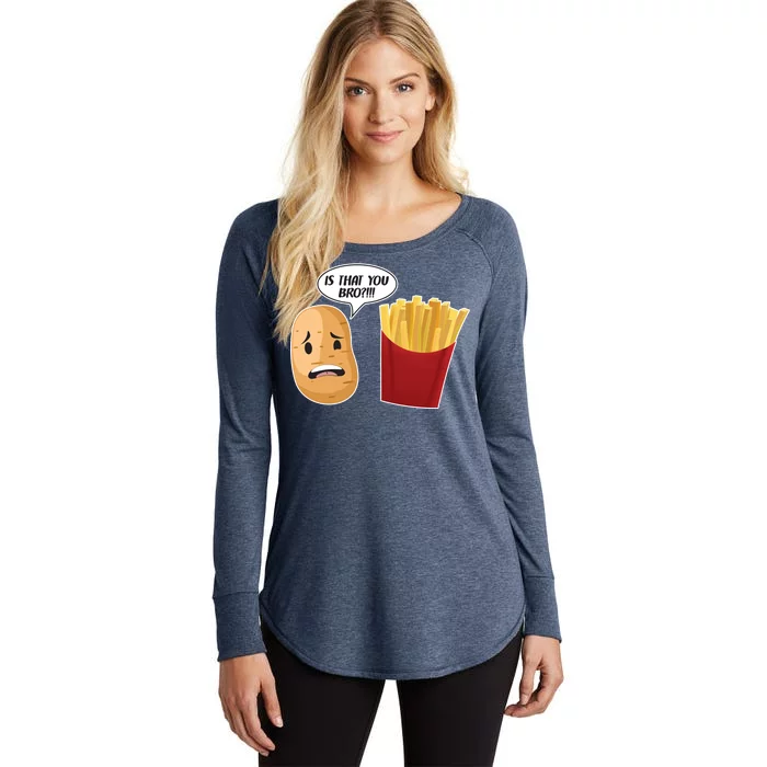 Is That You Bro Funny French Fries Women's Perfect Tri Tunic Long Sleeve Shirt