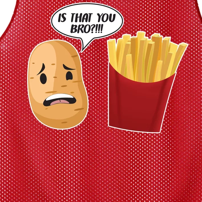 Is That You Bro Funny French Fries Mesh Reversible Basketball Jersey Tank