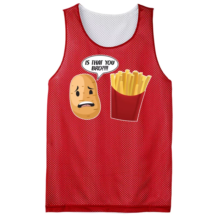 Is That You Bro Funny French Fries Mesh Reversible Basketball Jersey Tank