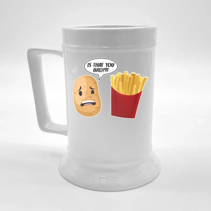 Is That You Bro Funny French Fries Front & Back Beer Stein