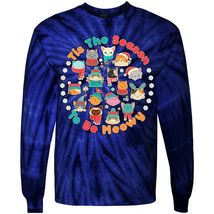 Is The Season To Be Meowy Tie-Dye Long Sleeve Shirt