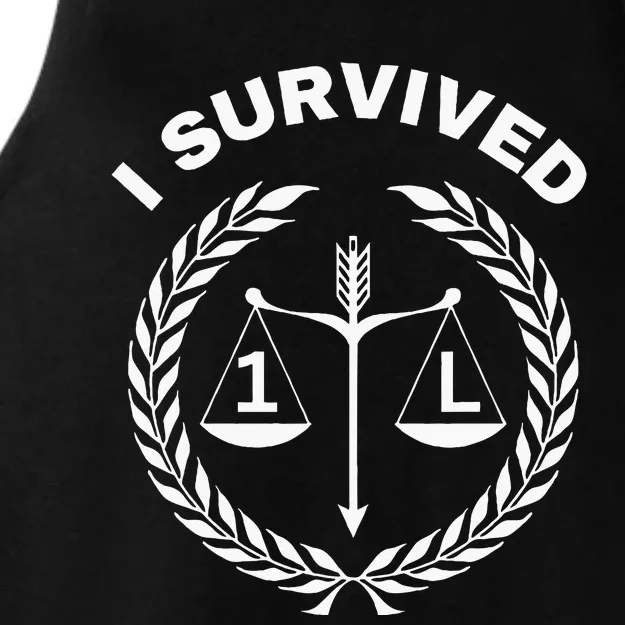 I Survived 1l Law School Student Attorney Lawyer Lawyers 1st Ladies Tri-Blend Wicking Tank