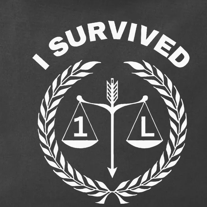 I Survived 1l Law School Student Attorney Lawyer Lawyers 1st Zip Tote Bag