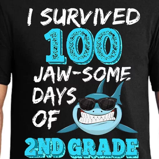 I Survived 100 Jawsome Days Of 2nd Grade 100 Days Of School Pajama Set