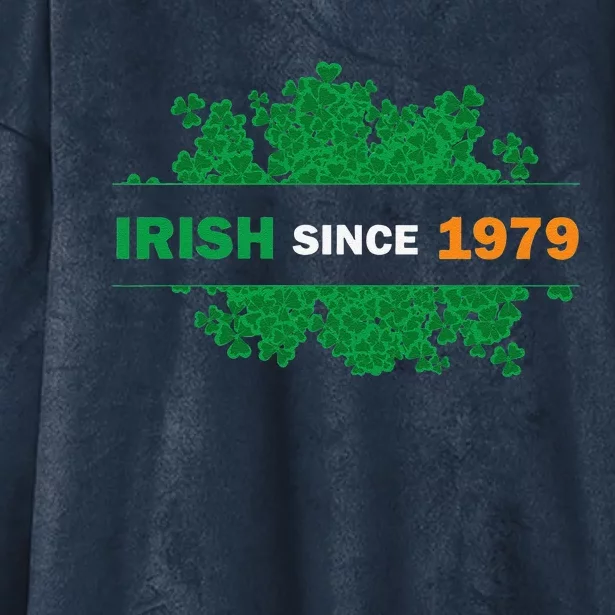 Irish Since 1979 41st Birthday Hooded Wearable Blanket