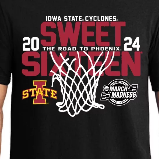 Iowastatecyclones Sweet 16 2024 March Madness Basketball Pajama Set