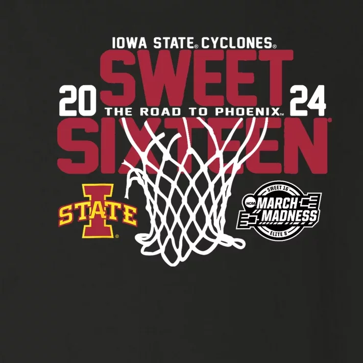 Iowastatecyclones Sweet 16 2024 March Madness Basketball Toddler Long Sleeve Shirt