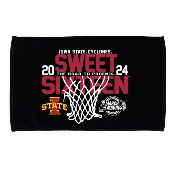 Iowastatecyclones Sweet 16 2024 March Madness Basketball Microfiber Hand Towel