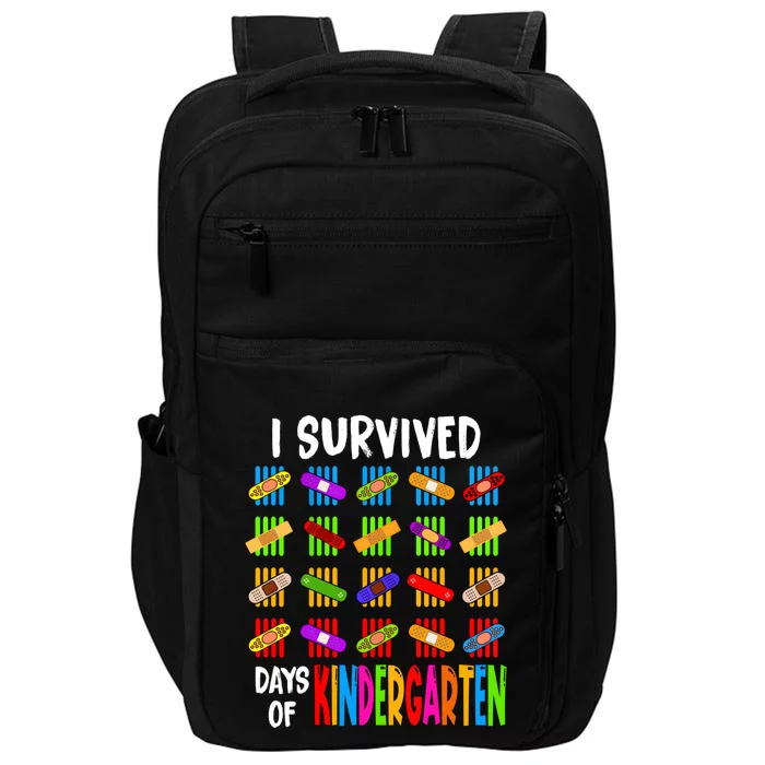 I Survived 100 Days Of Kindergarten Teacher 100th Day Gift Impact Tech Backpack