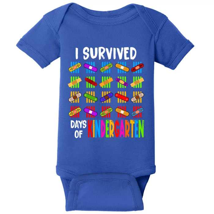 I Survived 100 Days Of Kindergarten Teacher 100th Day Gift Baby Bodysuit