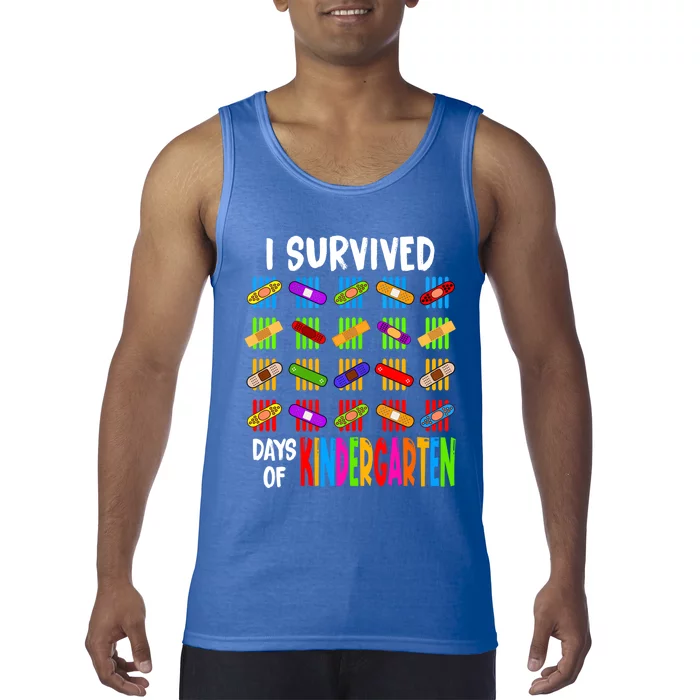 I Survived 100 Days Of Kindergarten Teacher 100th Day Gift Tank Top