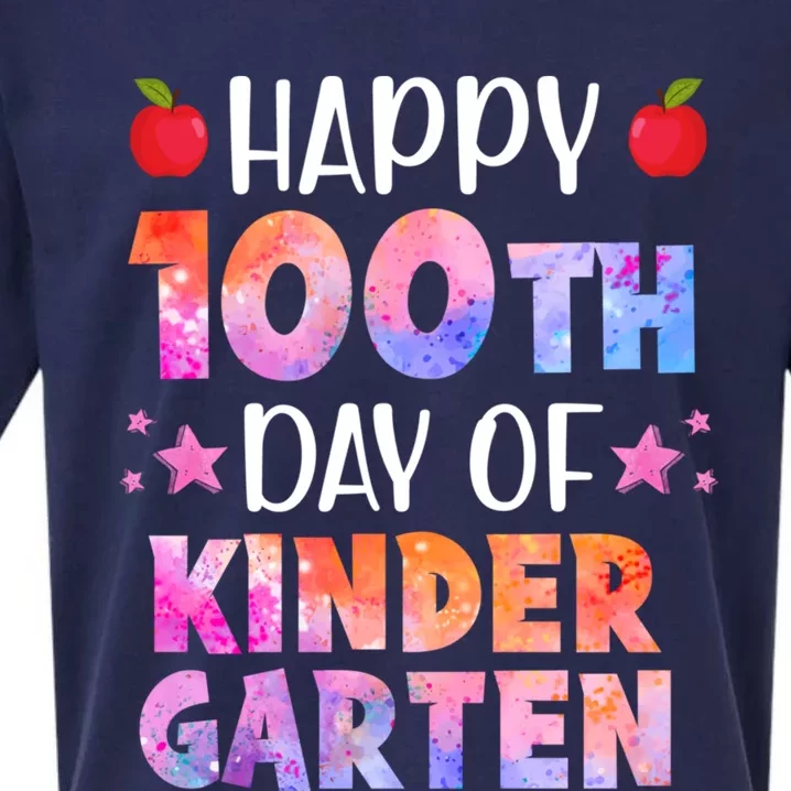 I Survived 100 Days Of School Team Kindergarten Cute Teacher Cute Gift Sueded Cloud Jersey T-Shirt