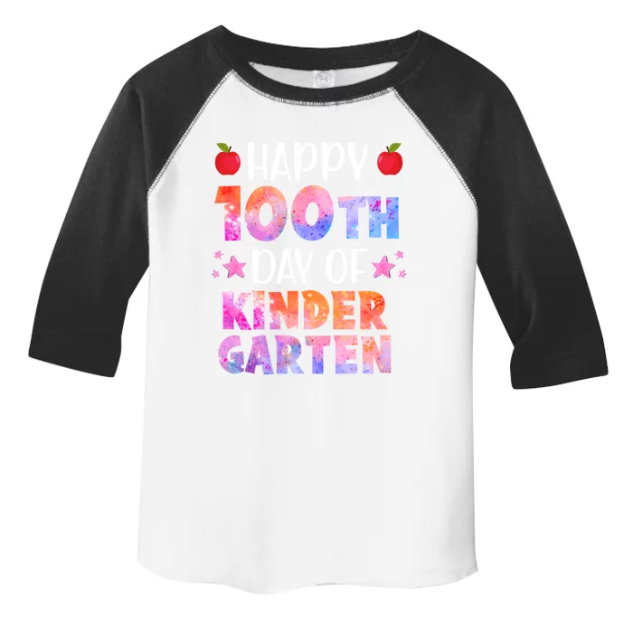 I Survived 100 Days Of School Team Kindergarten Cute Teacher Cute Gift Toddler Fine Jersey T-Shirt