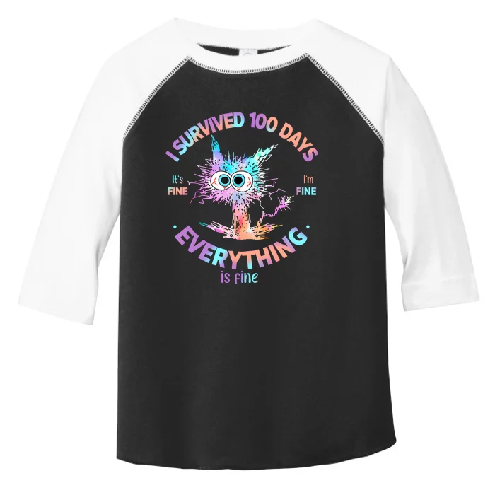 I Survived 100 Days ItS Fine IM Fine Everything Is Fine Toddler Fine Jersey T-Shirt