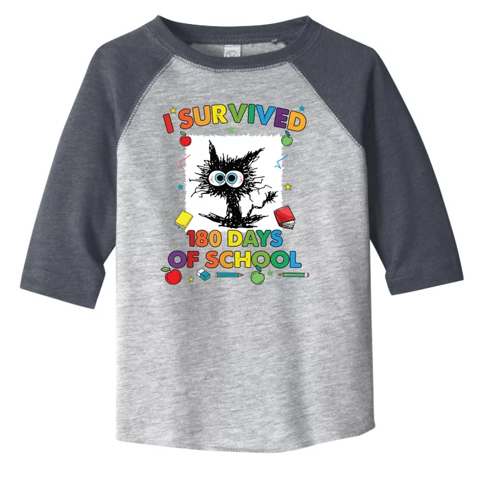 I Survived 180 Days Of School Funny Last Day Of School Toddler Fine Jersey T-Shirt