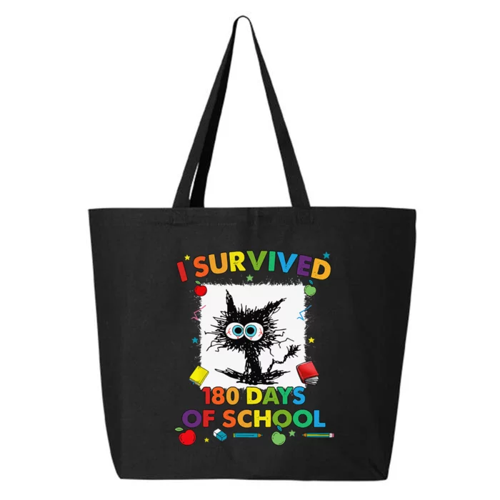 I Survived 180 Days Of School Funny Last Day Of School 25L Jumbo Tote