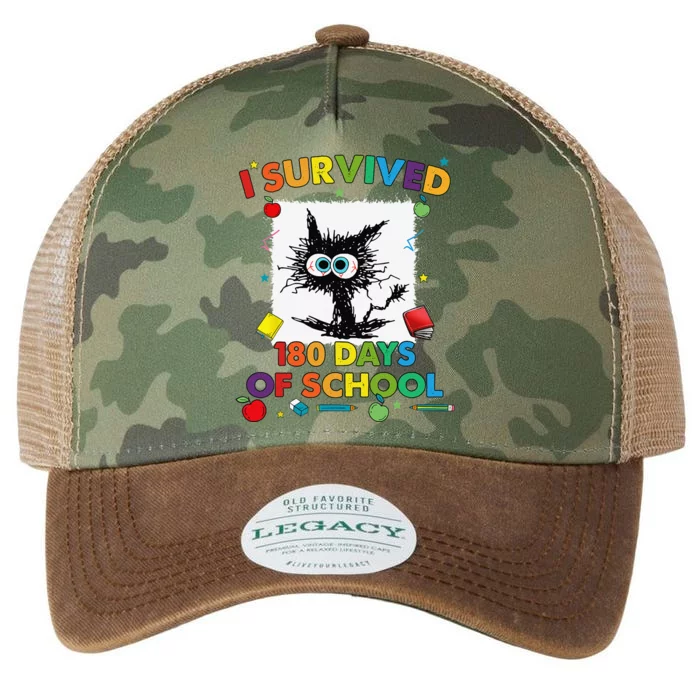 I Survived 180 Days Of School Funny Last Day Of School Legacy Tie Dye Trucker Hat