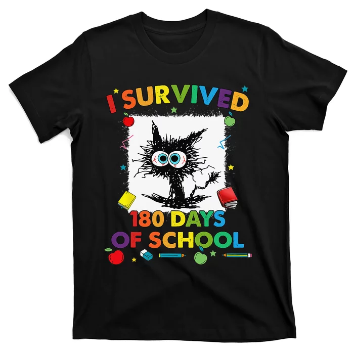 I Survived 180 Days Of School Funny Last Day Of School T-Shirt