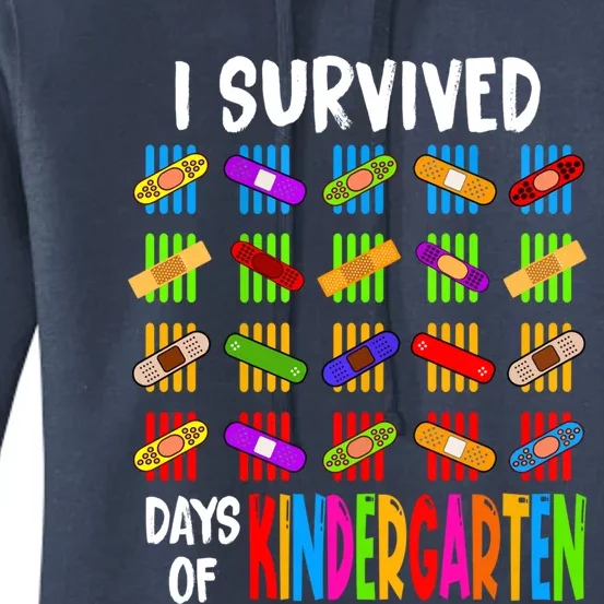 I Survived 100 Days Of Kindergarten Teacher 100th Day Gift Women's Pullover Hoodie