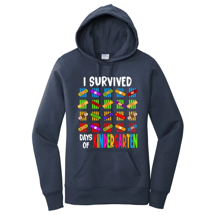 I Survived 100 Days Of Kindergarten Teacher 100th Day Gift Women's Pullover Hoodie