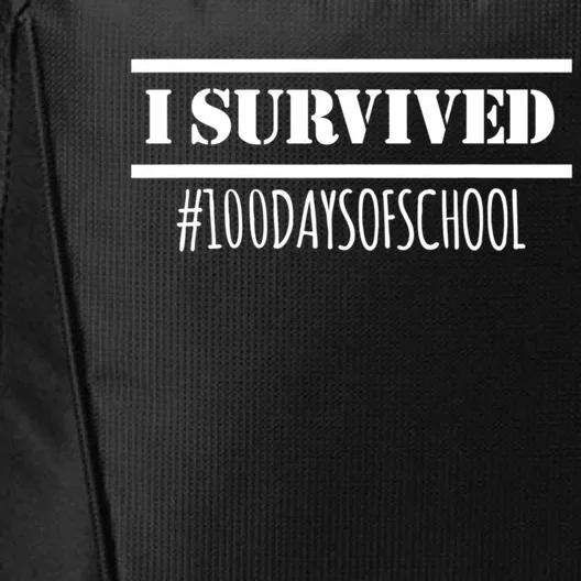 I Survived 100th Day Of School 100 Days Smarter Gift City Backpack