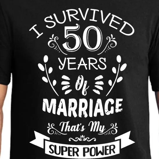 I Survived 50 Years Of Marriage Wedding Gift - Husband Wife Pajama Set