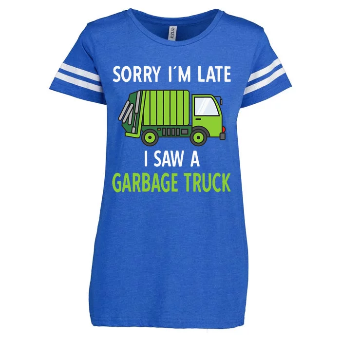 I Saw A Garbage Truck Costume Recycling Garbage Enza Ladies Jersey Football T-Shirt