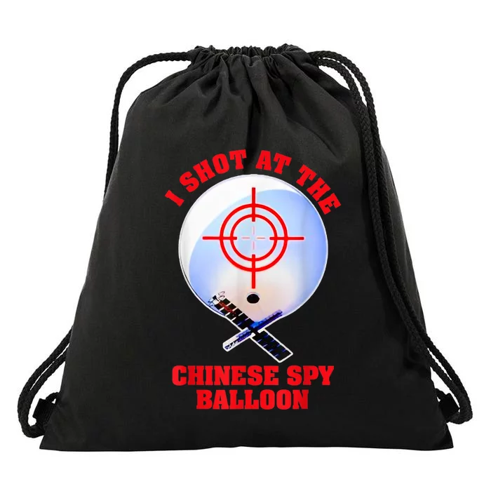 I Shot At The Chinese Spy Balloon Funny Drawstring Bag