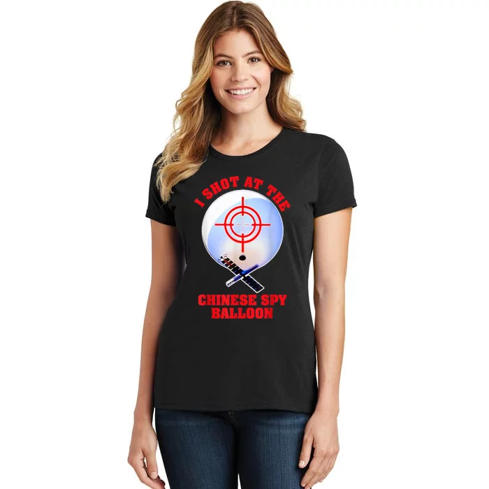 I Shot At The Chinese Spy Balloon Funny Women's T-Shirt