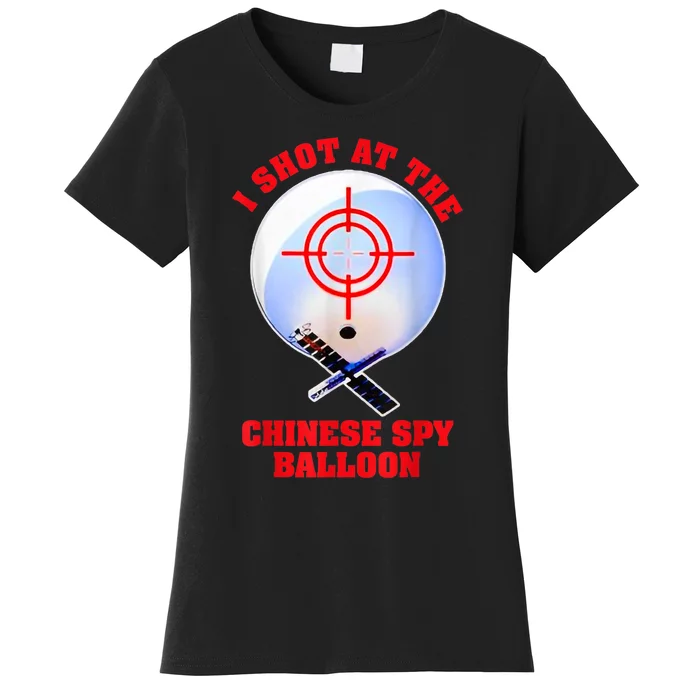 I Shot At The Chinese Spy Balloon Funny Women's T-Shirt