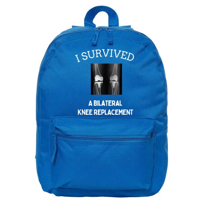 I Survived A Bilateral Knee Replacement 16 in Basic Backpack