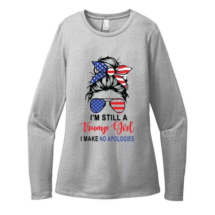 Im Still A Trump Girl Make No Apologies Patriotic American Womens CVC Long Sleeve Shirt