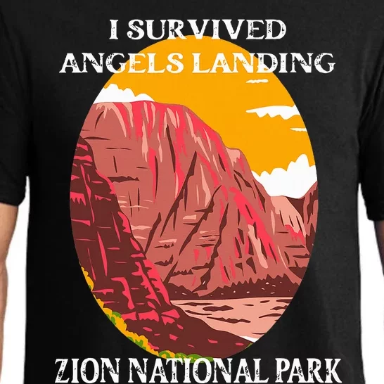 I Survived Angels Landing Hike Zion National Park Utah Pajama Set