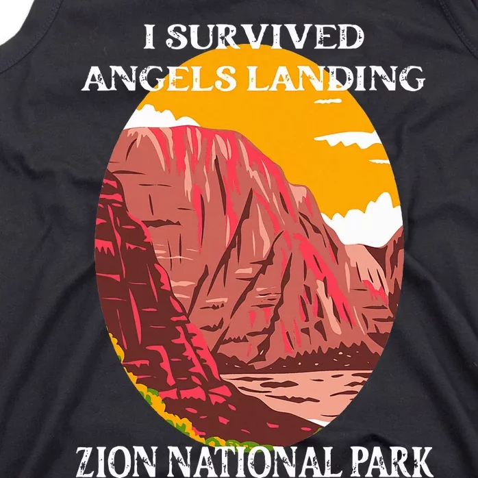 I Survived Angels Landing Hike Zion National Park Utah Tank Top