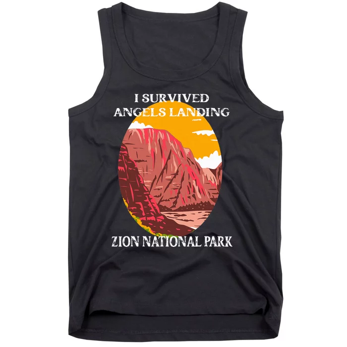 I Survived Angels Landing Hike Zion National Park Utah Tank Top