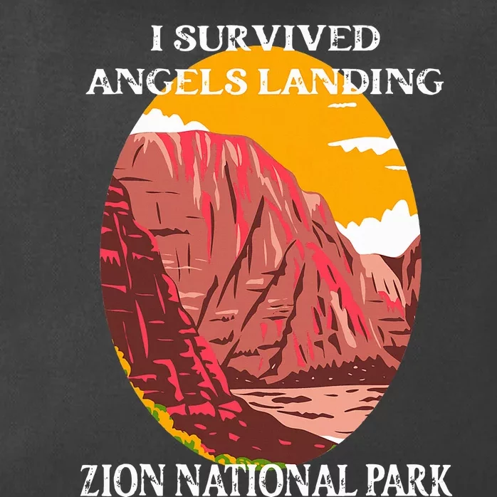 I Survived Angels Landing Hike Zion National Park Utah Zip Tote Bag