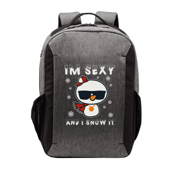 Im Sexy And I Snow It Retro Funny Snowman Vector Backpack