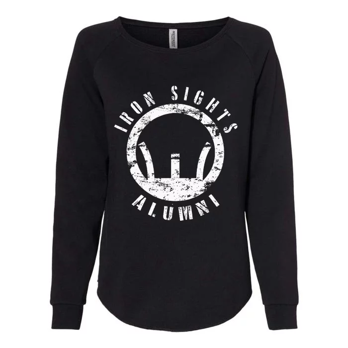 Iron Sights Alumni Boot Camp Shooting Marksmanship Veteran Womens California Wash Sweatshirt