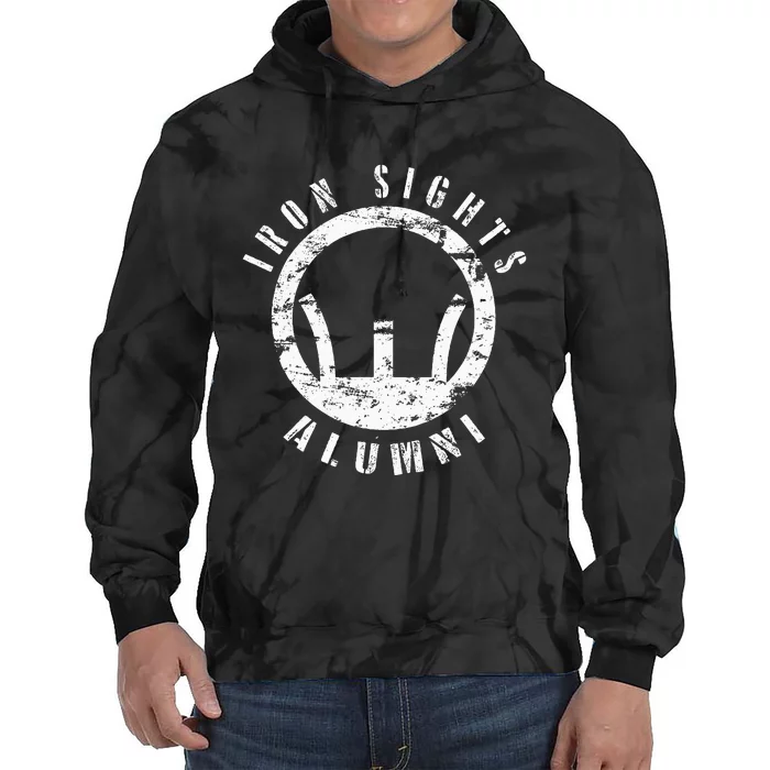 Iron Sights Alumni Boot Camp Shooting Marksmanship Veteran Tie Dye Hoodie