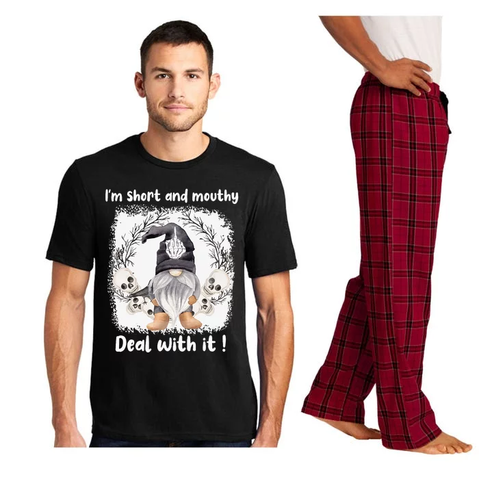 IM Short And Mouthy Deal With It Gnome Halloween Pajama Set