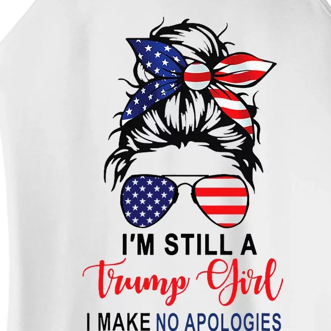 IM Still A Trump Girl Make No Apologies Patriotic American Women’s Perfect Tri Rocker Tank