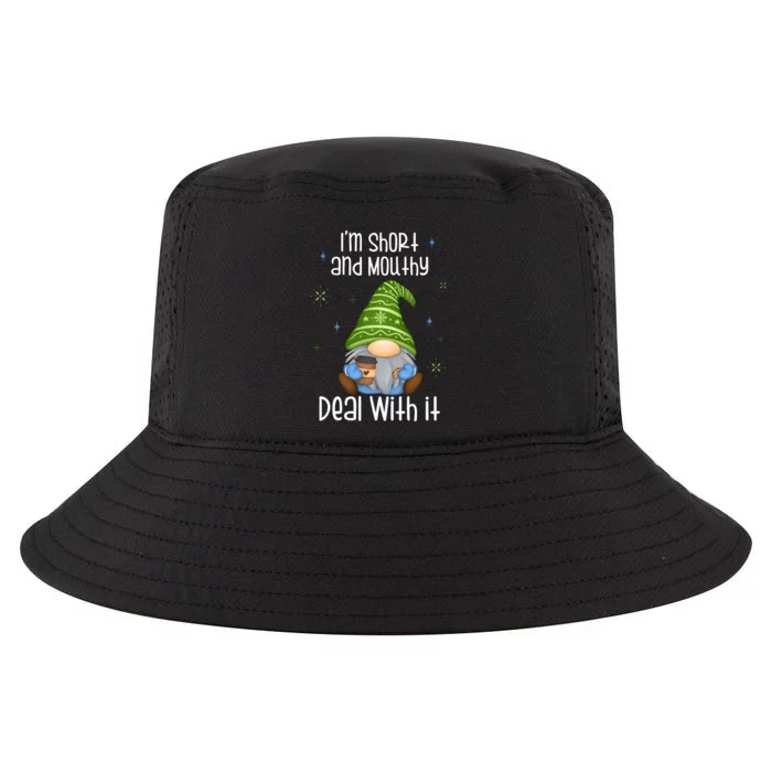 IM Short And Mouthy Deal With It Christmas Gnome Cool Comfort Performance Bucket Hat