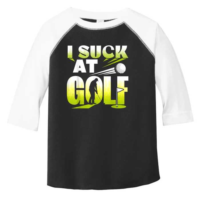 I Suck At Golf Player Golfing Lover Golfer Funny Toddler Fine Jersey T-Shirt