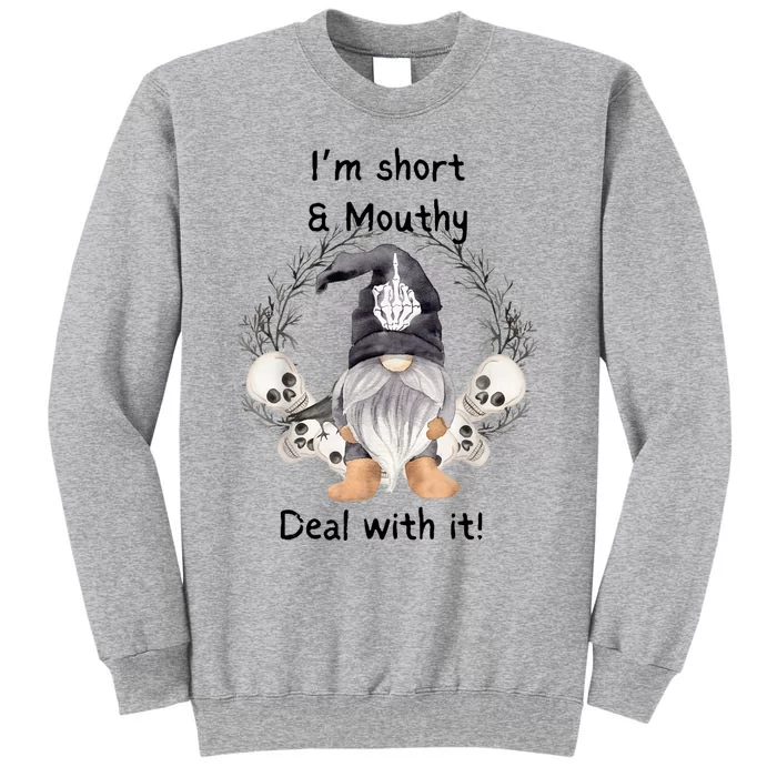 Im Short And Mouth Deal With It Gomes Ghost Halloween Tall Sweatshirt